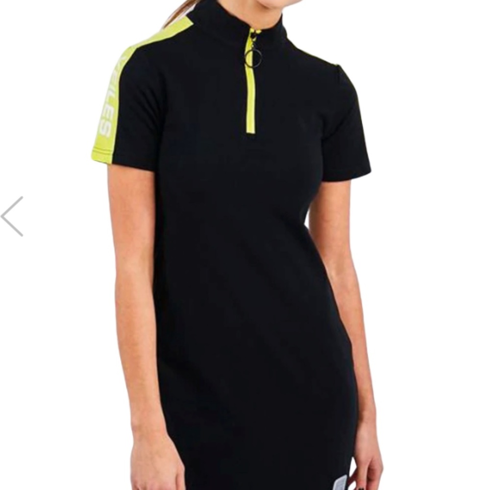 Fila Licia Dress Black and Neon